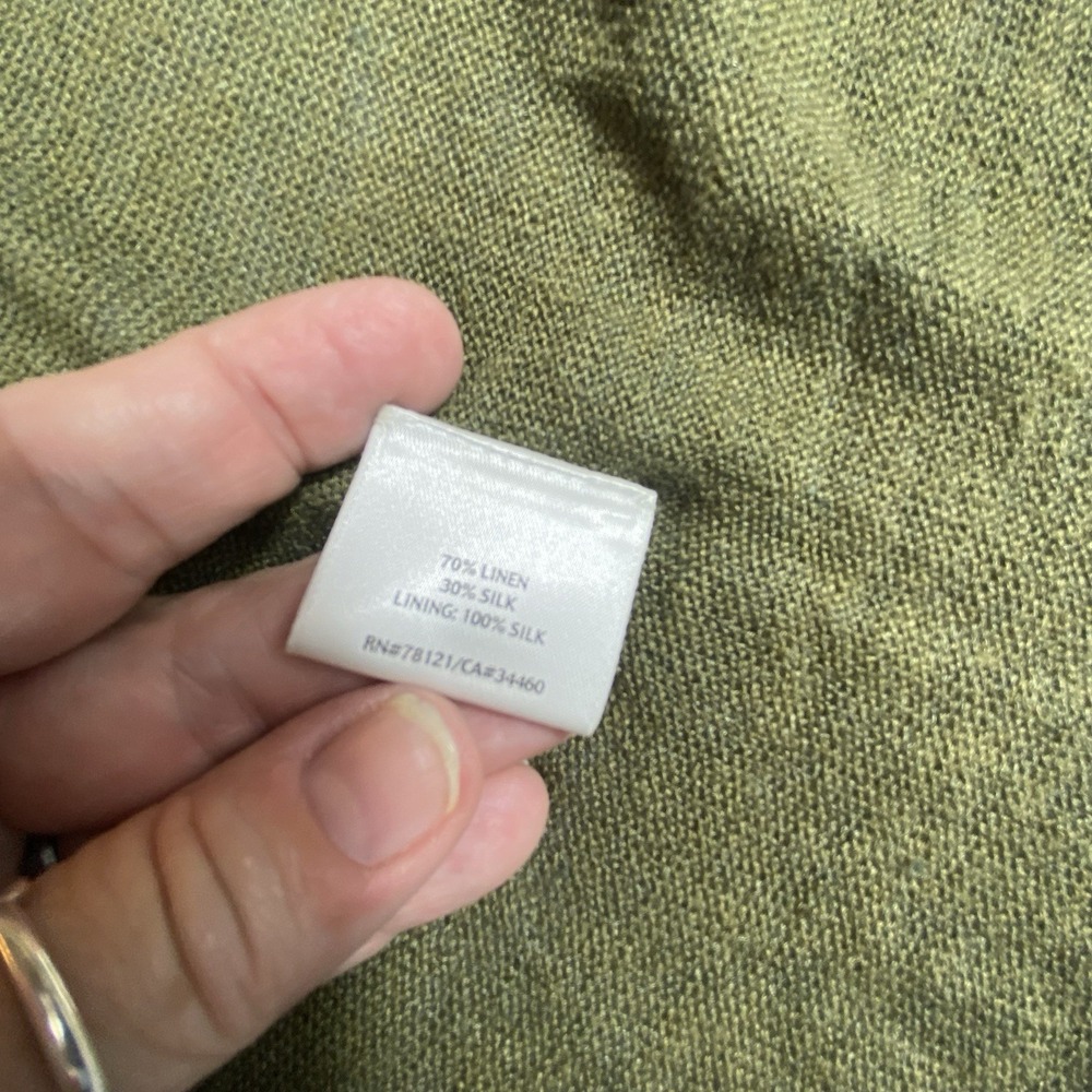 Eileen Fisher‎ Cardigan Linen Silk Habutai Small Petite Open Draped Cascading - Picture 8 of 11